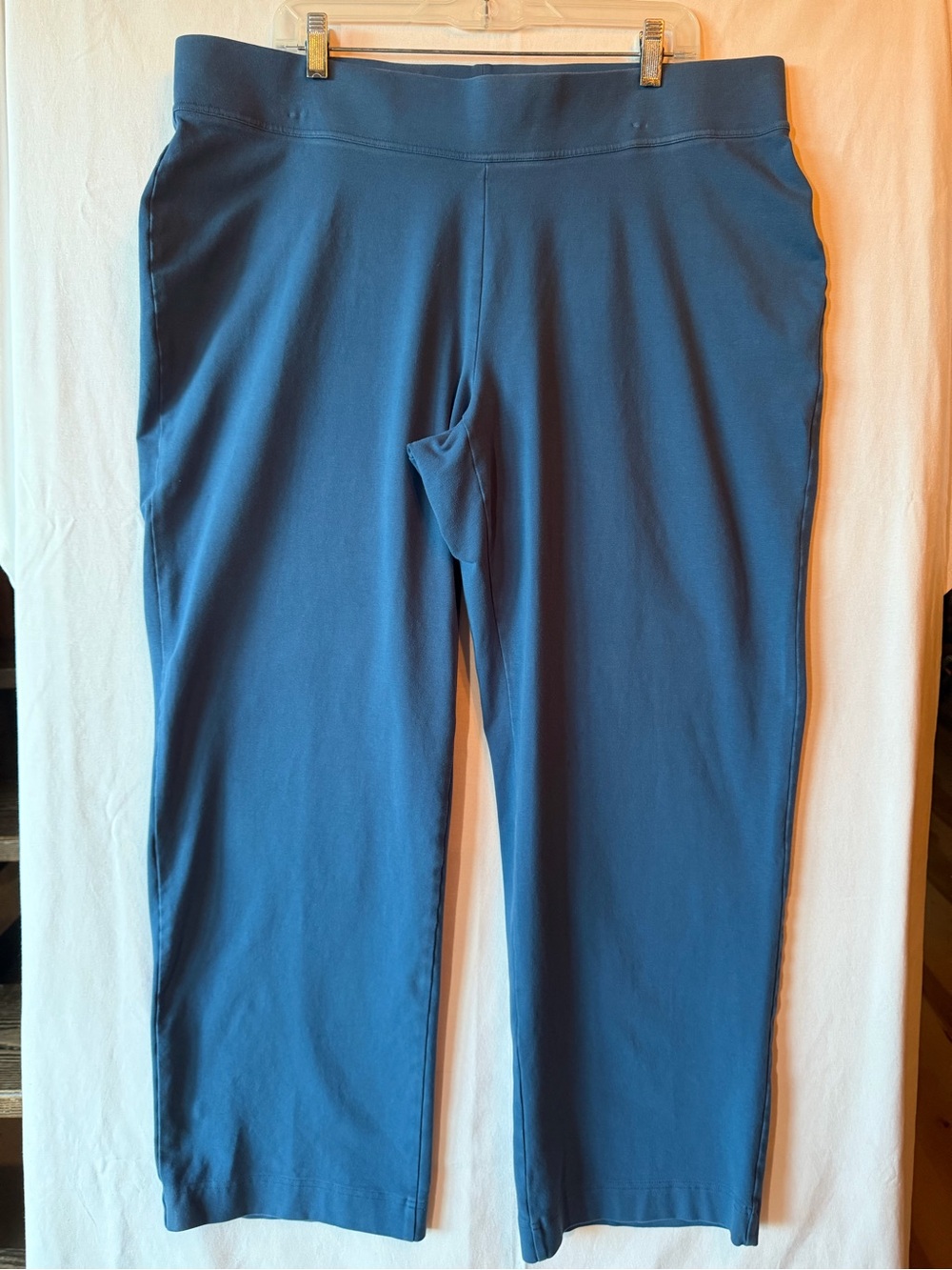 Lands' End Women’s Slate Blue Stretch Straight Leg Pants